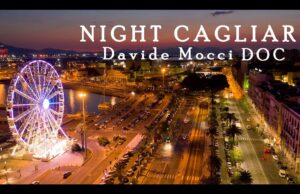 Cagliari by night: vedute cittadine a bordo di un drone | Video