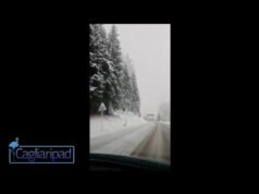 Neve a Fonni, la primavera inizia con tetti e strade bianchissime