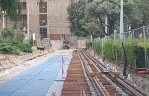 Via Dante: iniziata la posa dei binari della metro leggera