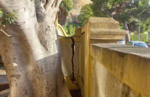 Muro lesionato dalle recenti piogge: chiusa via Porcell a Cagliari