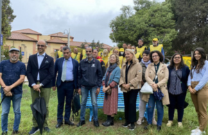 Cagliari, inaugurata la “panchina azzurra” alla Cittadella della salute