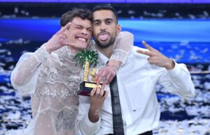 Blanco e Mahmood come Modugno: primi a Sanremo e in classifica singoli