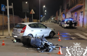 Pirri, scontro tra auto e moto: 20enne in codice rosso al Brotzu