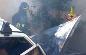 Quartucciu, incendio in cortile privato: a fuoco ripostiglio e un’auto