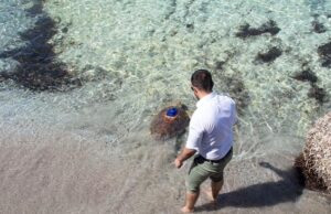 La tartaruga Graziella liberata nel mare di Cabras