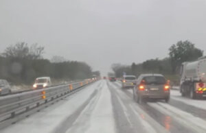 Dopo il sole, torna il maltempo: grandine  a Campeda e disagi su 131