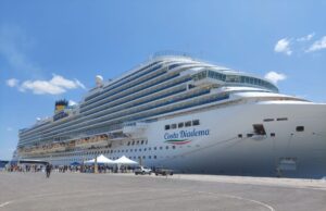 Oristano, la Costa Diadema approda al porto di Santa Giusta