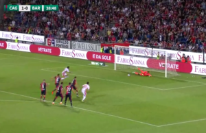 Lapadula segna, Radunovic para tutto ma non basta: il Bari fa 1-1 al 93’