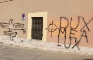 Scritte fasciste a Cagliari, Caddeo: “Atto di inutile stupidità e degrado”
