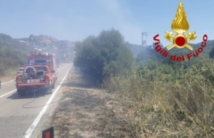 Divampa un incendio ad Arzachena: intervengono i Vigili del fuoco