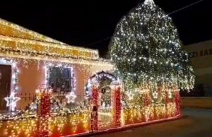 Casa illuminata per le feste: la dimora di Babbo Natale è a Senorbì