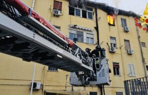 Cagliari, risveglio con un incendio: a fuoco appartamento