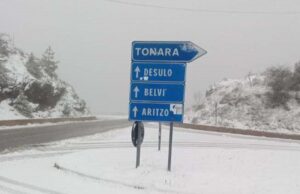 Valico di Tascusì con la neve: una bellezza tutta sarda