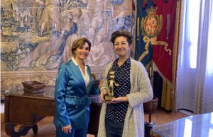 La chef pizzaiola Emiliana Scarpa ricevuta a Palazzo Bacaredda