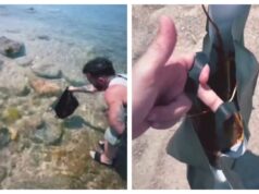 Salmo libera un’aragosta in mare: “Non ho potuto mangiarla”