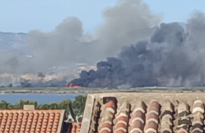 Grave incendio a Molentargius: fiamme spinte dal vento