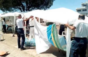 Oristano, sgomberato tra le proteste il presidio contro l’eolico