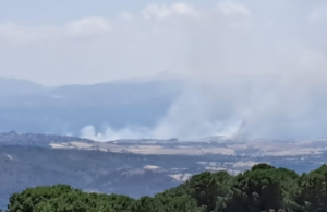 Ancora incendi nel Sud Sardegna: canadair al lavoro a Orroli