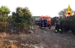 Seneghe, disavventura in campagna con il quad: recuperato dai Vigili del fuoco