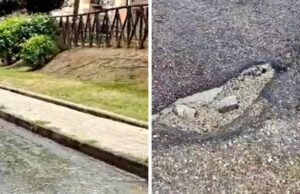 Cagliari, grossa perdita d’acqua e strada allagata al Cep: “Così da un mese” | Video