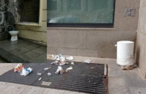 Cagliari, maleducati senza limiti: scaldabagni e sanitari in strada