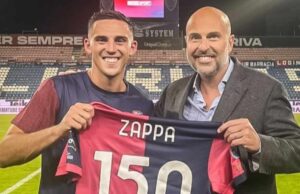 Zappa fa 150 con la maglia del Cagliari: “Orgoglioso e onorato”