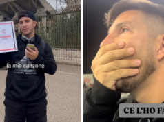 La felicità di Luca Espa: la sua canzone suona allo stadio