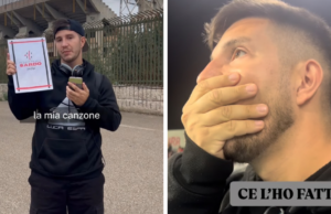 La felicità di Luca Espa: la sua canzone suona allo stadio