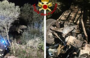 Palau, auto esce di strada e finisce ribaltata contro delle piante: un ferito