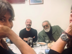 Cena cagliaritana per il cast di Milani con Abatantuono, Raffaele e Cucciari