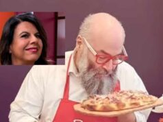 Geppi Cucciari, a Milano una pizza per omaggiarla: “Bella e sarda come te”