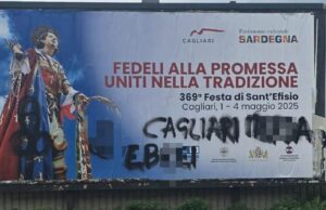 Vergogna a Sassari, imbrattati i manifesti dedicati a Sant’Efisio