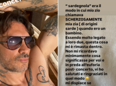 “Grazie sardignoli”: prima la gaffe, poi Fabrizio Moro si scusa