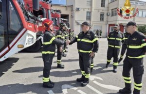 Il Capo dei Vigili del Fuoco in visita al comando di Cagliari