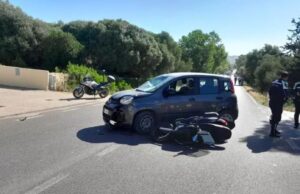Alghero, con la moto si schianta contro un’auto: ferito in ospedale