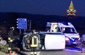 Quartucciu, auto si ribalta sulla nuova 554 dopo un pauroso scontro
