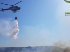 Fiamme a Domusnovas: incendio vicino ad aziende agricole