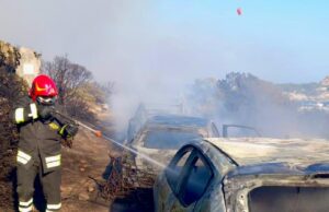 Incendio a Punta Molentis: “Atto criminale che va punito con fermezza”