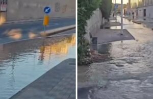 Cagliari, scoppia condotta Abbanoa: fiume d’acqua e disagi in via dei Salinieri