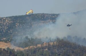Vasto incendio a Serdiana, elicotteri e Canadair in azione