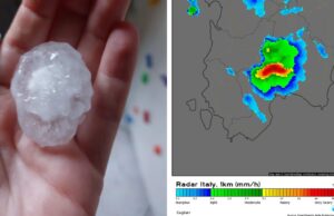 Forti temporali sul Campidano: caduti chicchi di grandine enormi