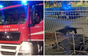 Uta, incendio doloso davanti a un bar: indagano i Carabinieri