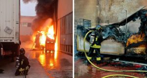 Paura a Cagliari, le fiamme avvolgono il centro smaltimento dei rifiuti