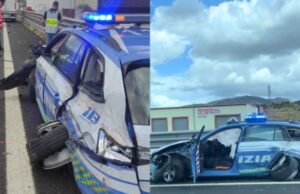 Camion si scontra con auto della polizia sulla 131: un’agente ferita