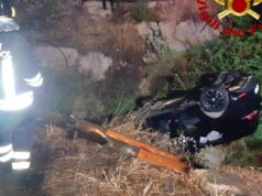 Brutto incidente a Santa Maria Coghinas, auto si ribalta in un canale