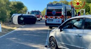 Scontro frontale a Castiadas, tre feriti trasportati in ospedale