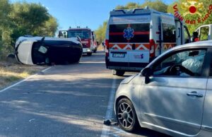 Scontro frontale a Castiadas, tre feriti trasportati in ospedale