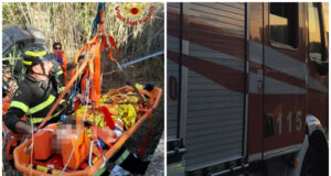 Donori, con l’auto in una scarpata: conducente salvato dai Vigili del fuoco