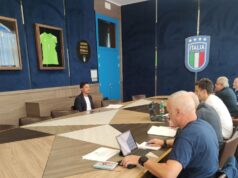 Cagliari, prova finale del corso Uefa Pro per il tecnico Fabio Pisacane
