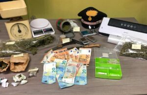 San Gavino, due giovani arrestati per spaccio: droga in auto e nelle abitazioni
